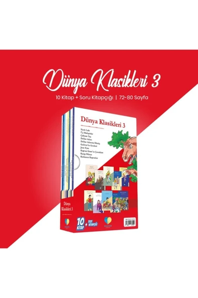 Manan Yayınları Çocuk Dünya Klasikleri 3 (8-12 YAŞ) - 10 Kitap