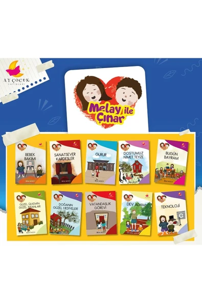 Kurmay Yayınları 1. Sınıf Hikaye Kitabı Seti 10 Kitap Melay Ile Çınar Ay Çocuk Yayınları