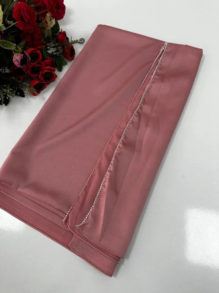 Taşlı Dubai İpeği Şal Şeker Pembe JJ0219