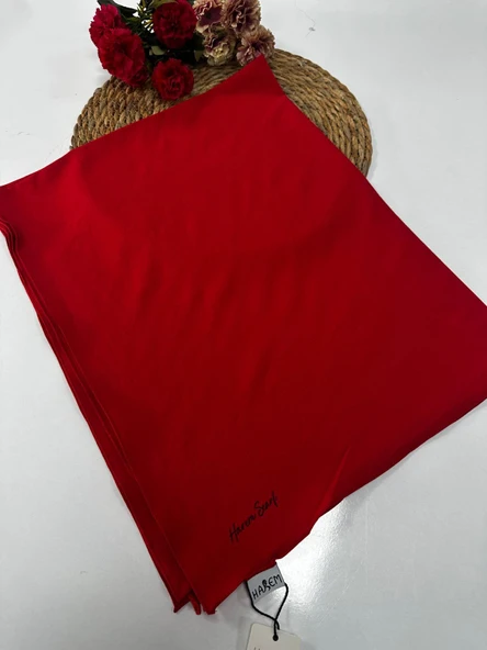 Harem Asya Pamuk Şal Kırmızı HFA0119 ürün görseli