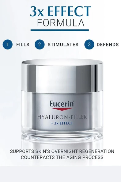 Eucerin Hyaluron-Filler + 3x Effect Gece Kremi 50ML - 3