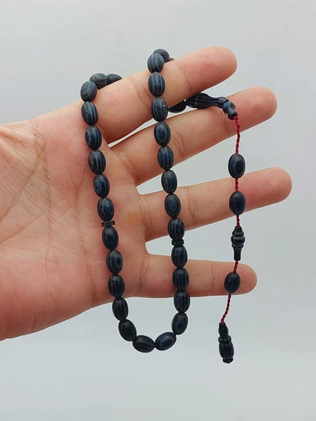 Kafur Ağacı Badem Kesim 33lük Tesbih 6*9mm (56082) - Resim 2