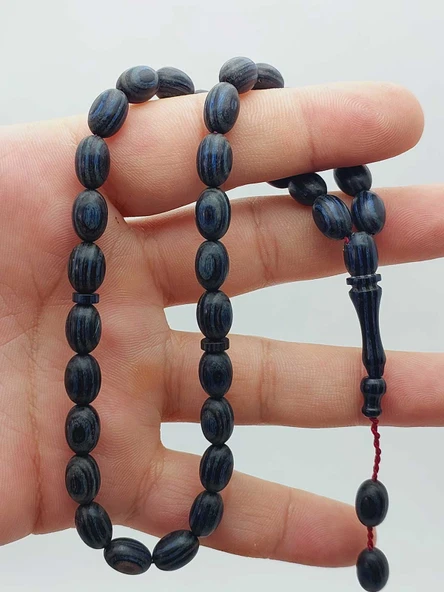 Kafur Ağacı Badem Kesim 33lük Tesbih 6*9mm (56082) - Resim 5