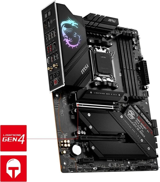 MSI Mpg B650 Carbon Wi-Fi AMD AM5 DDR5 ATX Anakart - Outlet - Resim 4