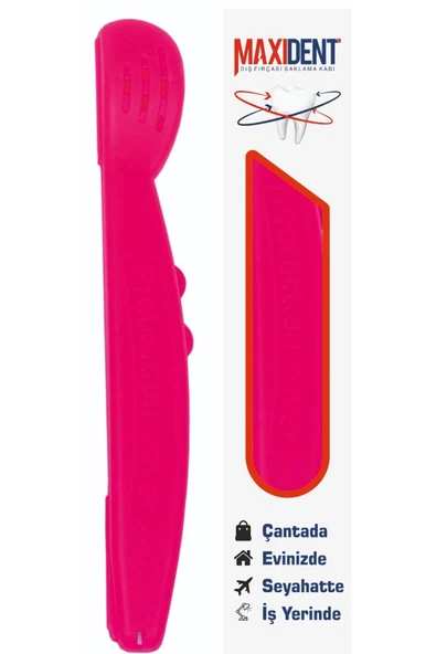 Maxident Diş Fırçası Saklama Kabı Pembe