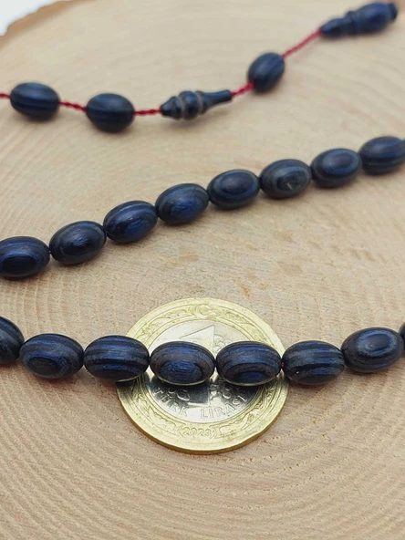 Kafur Ağacı Badem Kesim 33lük Tesbih 6*9mm (56082) - Resim 3