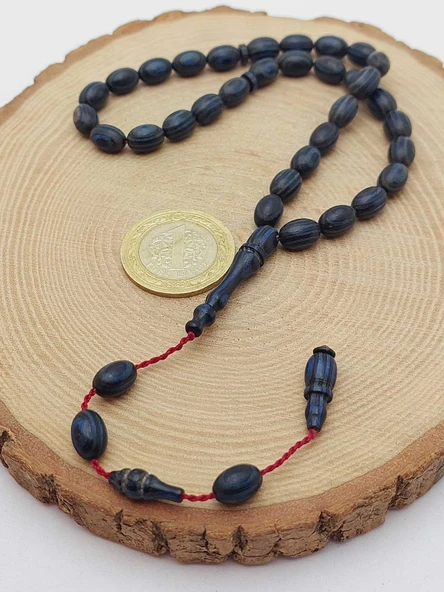 Kafur Ağacı Badem Kesim 33lük Tesbih 6*9mm (56082) - Resim 6