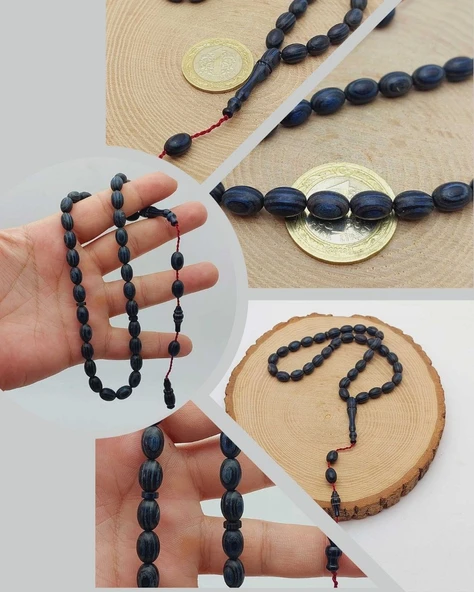 Kafur Ağacı Badem Kesim 33lük Tesbih 6*9mm (56082) ürün görseli