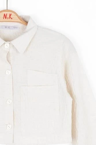 Kız Çocuk Olivin Gömlek - Resim 3