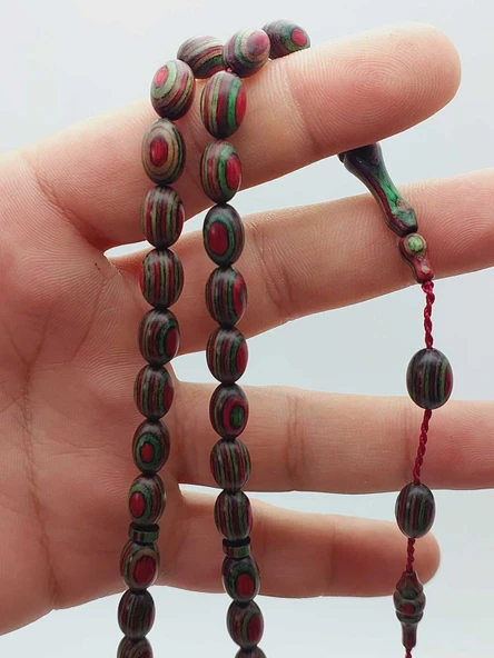 Kafur Ağacı Badem Kesim 33lük Tesbih 6*9mm (56086) - Resim 5