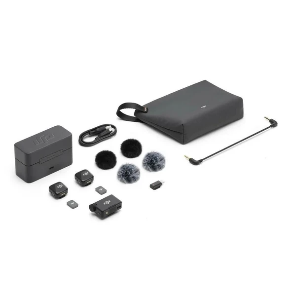 DJI Mic Mini 2 Kişilik Kablosuz Yaka Mikrofonu (2TX+1RX+CC) (İthalatçı Firma Garantili)