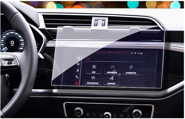 Audi Q3 2021-2024 Model Multimedya Uyumlu 9H Nano Ekran Koruyucu - Resim 3