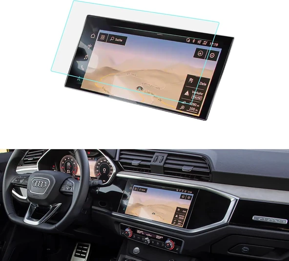 Audi Q3 2021-2024 Model Multimedya Uyumlu 9H Nano Ekran Koruyucu ürün görseli 1