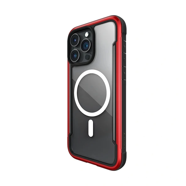 Apple iPhone 15 Pro Max Kılıf Magsafe Şarj Özellikli Airbagli Raptic Shield Serisi Şeffaf Arka Yüzey Kapak - Resim 8