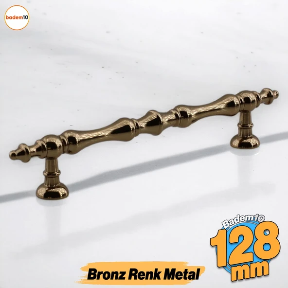 Nilay Bronz Metal Kulp 128 mm - 12.8 cm Mobilya Çekmece Mutfak Dolabı Dolap Kulpları Kulbu Kulpu