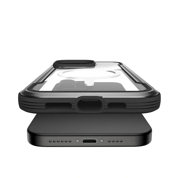 Apple iPhone 15 Pro Kılıf Magsafe Şarj Özellikli Airbagli Raptic Shield Serisi Şeffaf Arka Yüzey Kapak - Resim 11