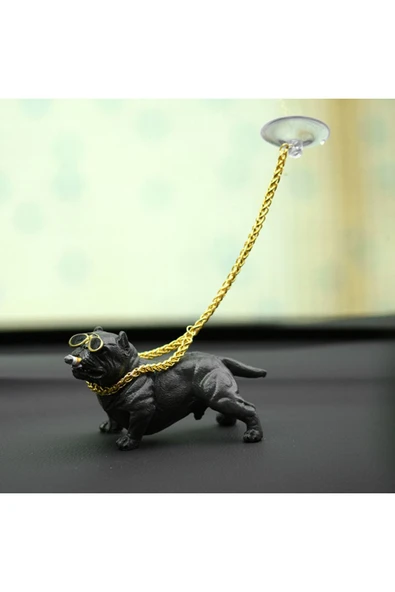 Pitbull Biblo Köpek Torpido Üstü Süsü Bej - Resim 4