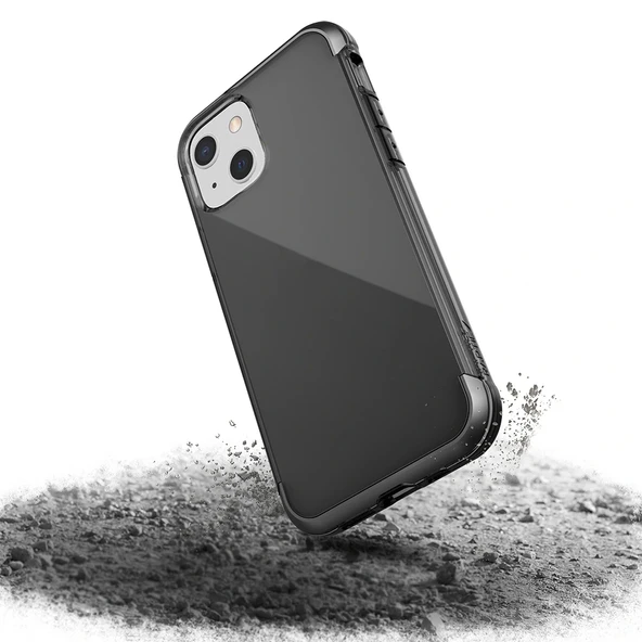 Apple iPhone 13 Kılıf Raptic Air Serisi Airbag Tasarımlı Metal Köşelikli Şeffaf Kapak - 4