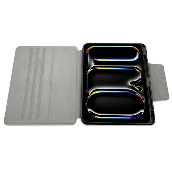 Apple iPad Air 13 2024 Raptic Spin Detachable Folio PU Ayrılabilir Kalem Bölmeli Standlı Kılıf - 10