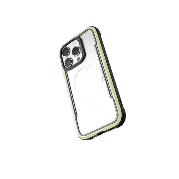 Apple iPhone 16 Pro Kılıf Magsafe Şarj Özellikli Airbagli Raptic Shield Serisi Şeffaf Arka Yüzey Kapak - Resim 3