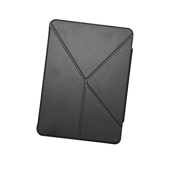 Apple iPad Air 13 2024 Raptic Clear Folio Airbagli Şeffaf Kapaklı Katlanabilir Standlı Kılıf - 2