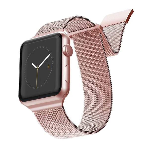 Apple Watch 10 46mm Raptic Mesh Band Serisi Metal Hasır Kordon - 2