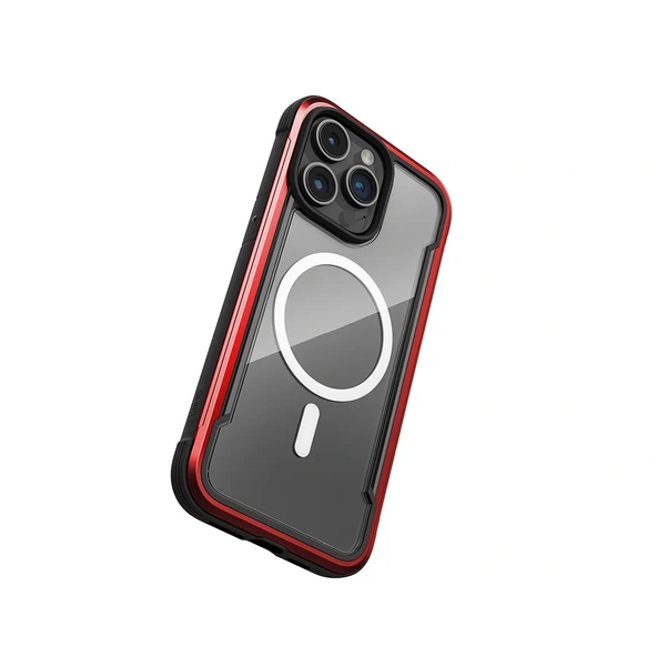 Apple iPhone 15 Pro Kılıf Magsafe Şarj Özellikli Airbagli Raptic Shield Serisi Şeffaf Arka Yüzey Kapak - Resim 5