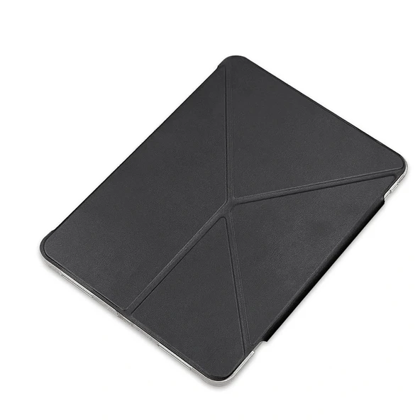 Apple iPad Air 13 2024 Raptic Clear Folio Airbagli Şeffaf Kapaklı Katlanabilir Standlı Kılıf - 4