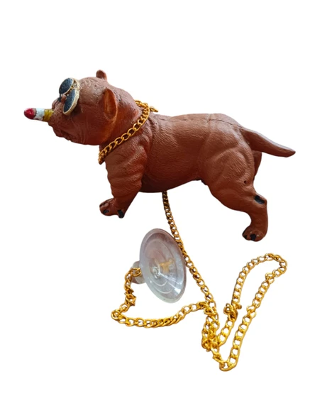 Pitbull Biblo Köpek Torpido Üstü Süsü Kahverengi - 2