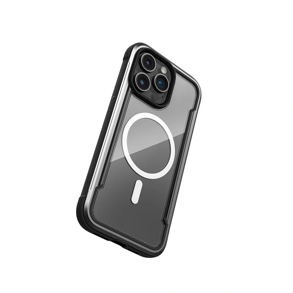 Apple iPhone 15 Pro Max Kılıf Magsafe Şarj Özellikli Airbagli Raptic Shield Serisi Şeffaf Arka Yüzey Kapak - Resim 5