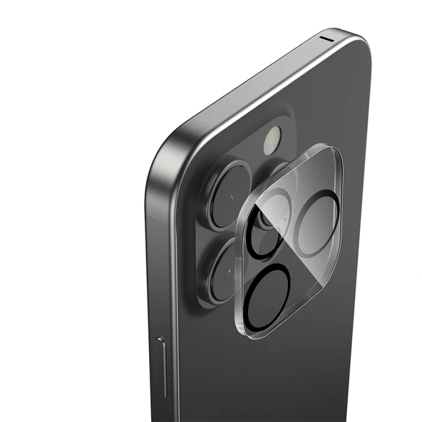 Apple iPhone 16 Pro Raptic Glass Serisi Kamera Lens Koruyucu - Resim 4