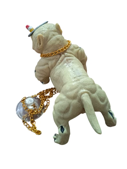 Pitbull Biblo Köpek Torpido Üstü Süsü Bej - Resim 3