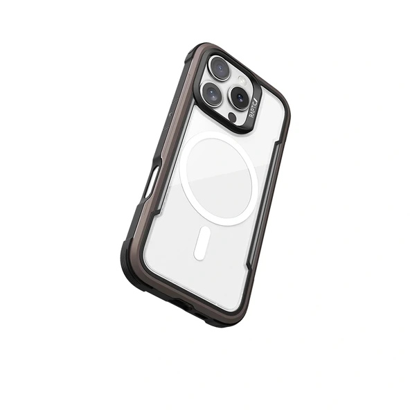 Apple iPhone 16 Pro Kılıf Magsafe Şarj Özellikli Airbagli Raptic Shield Serisi Şeffaf Arka Yüzey Kapak - Resim 10