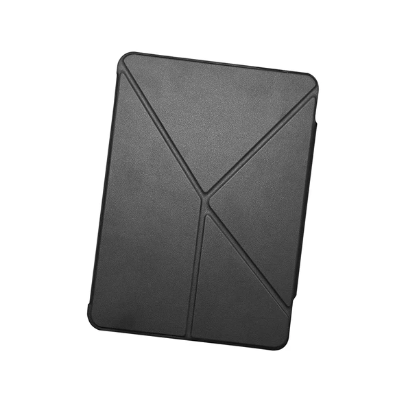 Apple iPad Pro 13 2024 Raptic Clear Folio Airbagli Şeffaf Kapaklı Katlanabilir Standlı Kılıf - 4