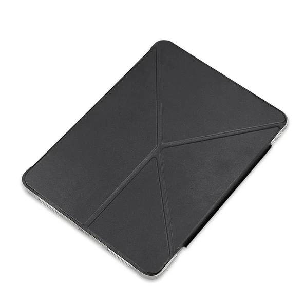 Apple iPad Pro 13 2024 Raptic Clear Folio Airbagli Şeffaf Kapaklı Katlanabilir Standlı Kılıf - 6