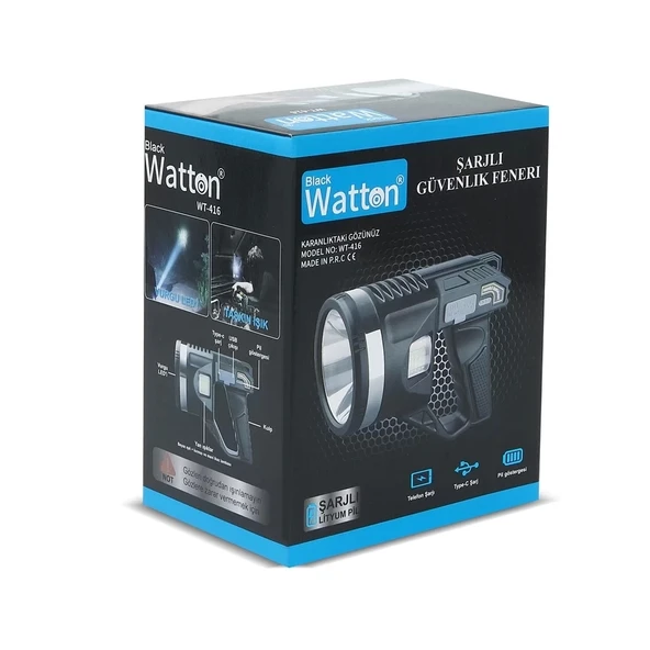 Tripod Şarjlı Güvenlik Feneri Wt-416 - 6