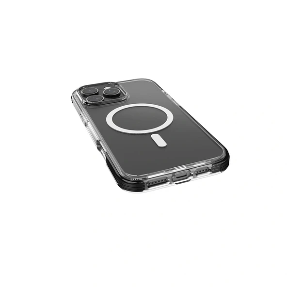 Apple iPhone 16 Pro Kılıf Magsafe Şarj Özellikli Airbag Tasarımlı Raptic Clear Serisi Şeffaf Kapak - Resim 2