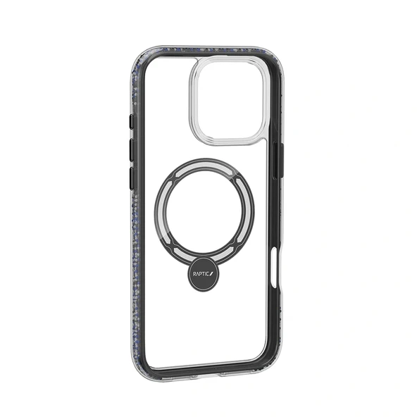 Apple iPhone 16 Pro Kılıf Magsafe Şarj Özellikli Raptic AirJoy Serisi Boncuk Tasarımlı 360 Derece Dönebilen Standlı Kapa - Resim 2