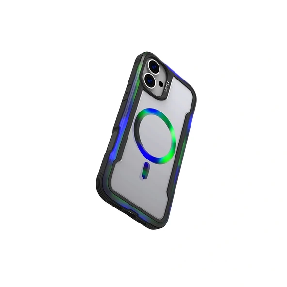 Apple iPhone 16 Pro Kılıf Magsafe Şarj Özellikli Airbagli Raptic Shield 2.0 Serisi Şeffaf Arka Yüzey Kapak - Resim 11