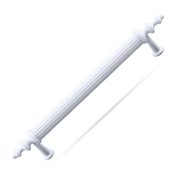 10 Adet Erciyes Mobilya Mutfak Dolabı Çekmece Dolap Kapak Kulpu Kulplar Kulbu Beyaz 128 Mm Metal - Resim 4