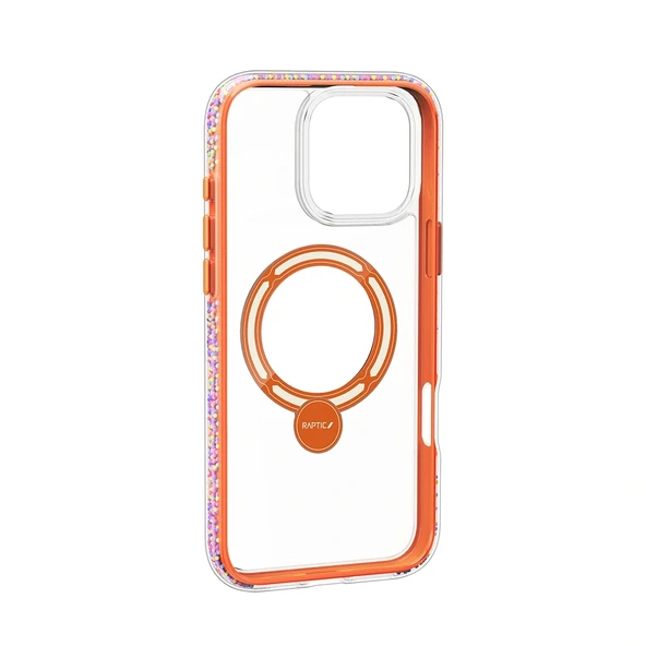 Apple iPhone 16 Pro Kılıf Magsafe Şarj Özellikli Raptic AirJoy Serisi Boncuk Tasarımlı 360 Derece Dönebilen Standlı Kapa - Resim 6