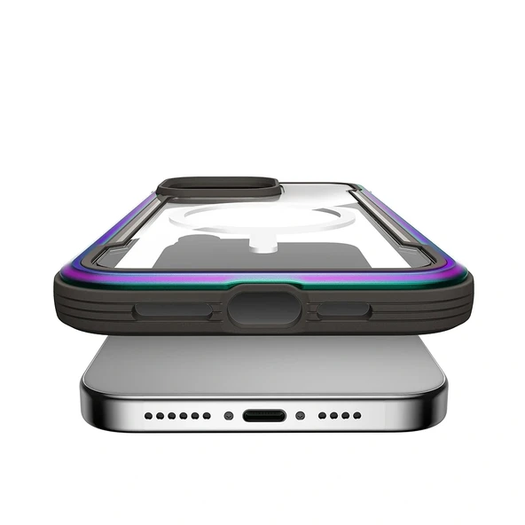 Apple iPhone 14 Pro Max Kılıf Magsafe Şarj Özellikli Airbagli Raptic Shield Serisi Şeffaf Arka Yüzey Kapak - Resim 11