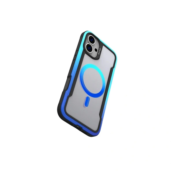 Apple iPhone 16 Pro Kılıf Magsafe Şarj Özellikli Airbagli Raptic Shield 2.0 Serisi Şeffaf Arka Yüzey Kapak - Resim 4