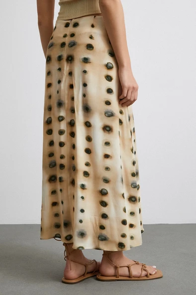 Düğüm Detaylı Etek Ekru - Resim 6