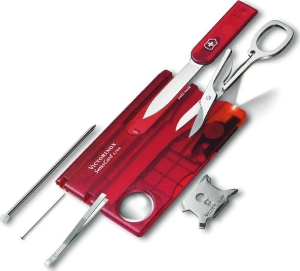 Victorinox SwissCard Lite Ruby 0.7300.T Şeffaf Kırmızı 13F - 6