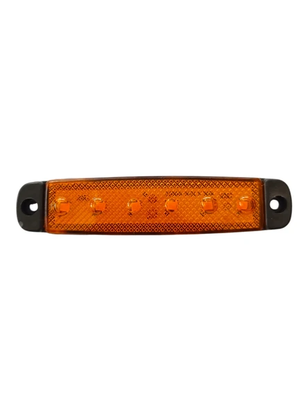 Siyah Kenarlı Sarı Parmak Led Dorse Lamba 6 Ledli 12-24V