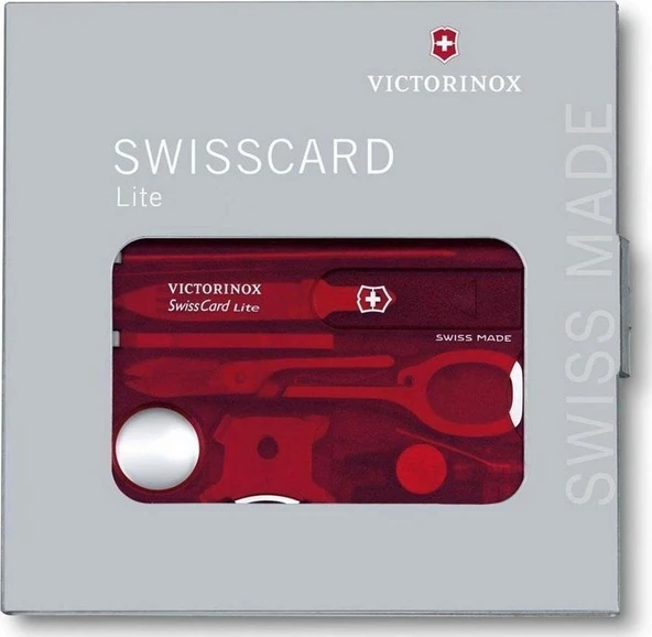 Victorinox SwissCard Lite Ruby 0.7300.T Şeffaf Kırmızı 13F - 3