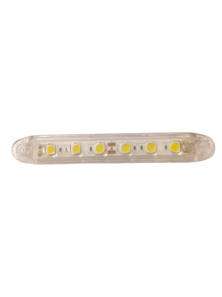 Beyaz Parmak Led Dorse Lamba 6 Ledli 13.5 cm 12-24V