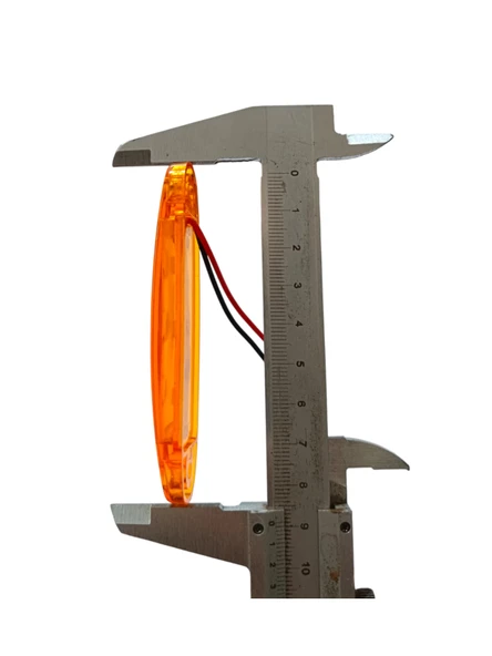 Sarı Parmak Led Dorse Lamba 3 Ledli 9cm 12-24V - 2