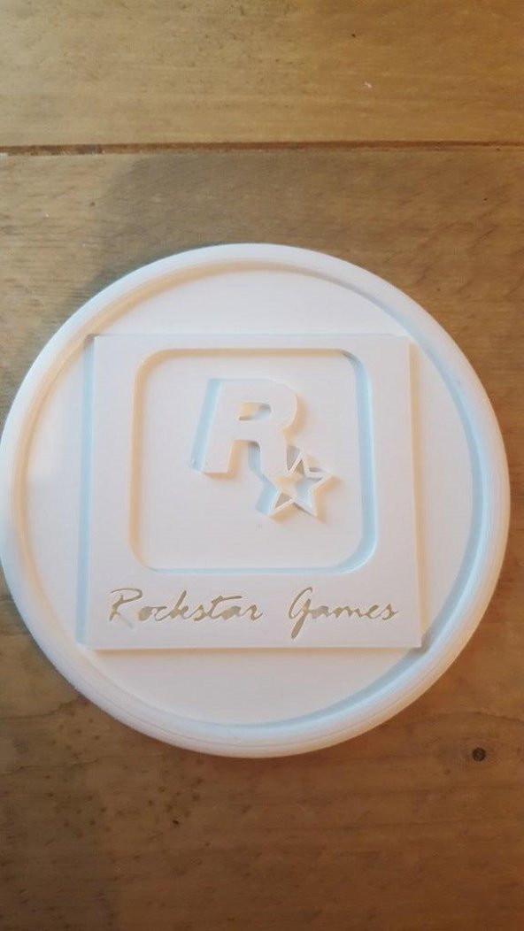 Rockstar Games Amblem Organik Plastikten Dekoratif Bardak Altlığı
